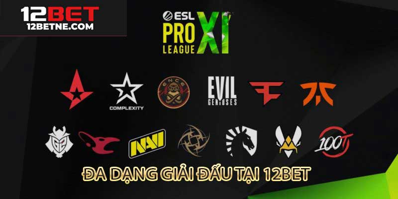 Giải đấu CS:GO da dạng tại 12bet